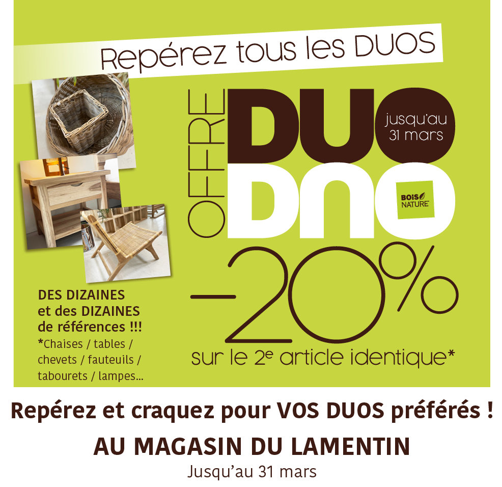 Pop up Offre DUO à craquer en Mars !